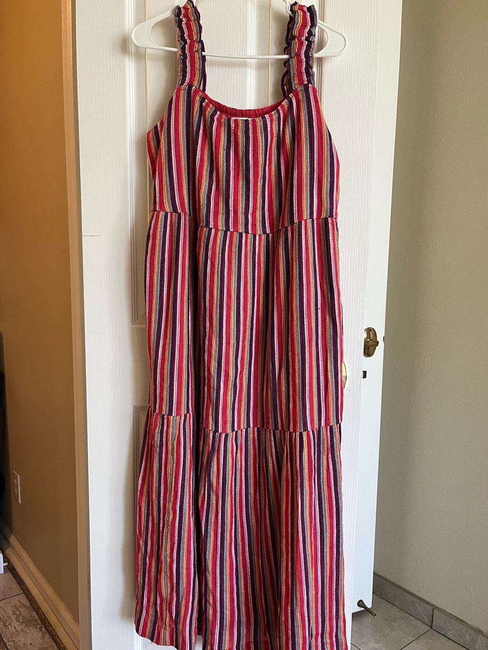 Liverpool Los Angeles Stripe Midi Sundress NWT Size L NWT